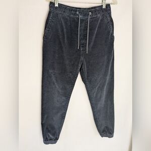 American Eagle Men's Joggers Size S Navy Blue Corduroy T-2